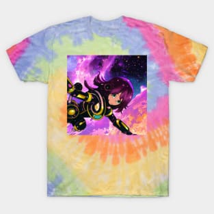 Anime Girl Floating in Space T-Shirt